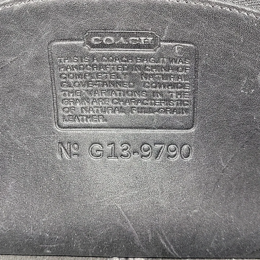 Vintage Coach 9790 Black Leather City Bag Shoulder Bag Satchel Purse - Picture 13 of 13